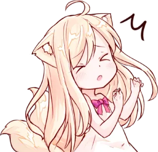 😖 อนิเมะ, สาวหูแมว, น่ารัก, มังงะ, คาวาอิ telegram sticker