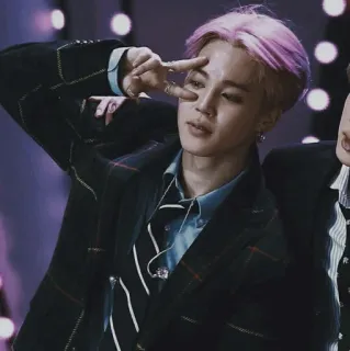 🎐 Jimin kpop, bts, jimin, znak pokoju, idol, piosenkarz, celebryta telegram sticker