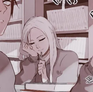 🍚 Anime, Ragazza, Studentessa, Scuola, Libri, Manga telegram sticker
