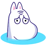 😰 Moomin มูมิน, การ์ตูน, เศร้า, น้ำ telegram sticker