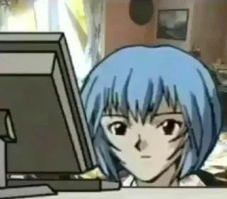 👾 Rei Ayanami Neon Genesis Evangelion Anime, Computer, Rei Ayanami, Neon Genesis Evangelion telegram sticker