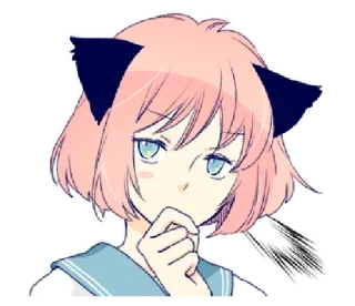 🤔 Anya Forger Spy × Family Anime, Orecchie da gatto, Manga, Carino, Ragazza, Anya Forger, Spy × Family, Fanart whatsapp sticker
