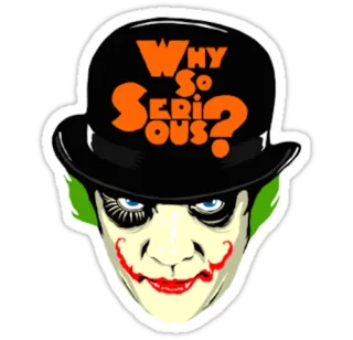 🎩 Joker The Dark Knight Why So Serious? Coringa, Por que tão sério, Batman, O Cavaleiro das Trevas, DC Comics, Vilão telegram sticker
