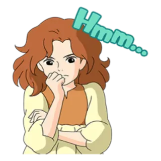 🤔 Hmm... thinking, hmm, thoughtful, pondering telegram sticker