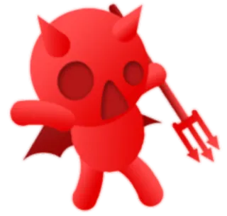 😱 악마, 빨간색, 만화, 사악한, 괴물 telegram sticker