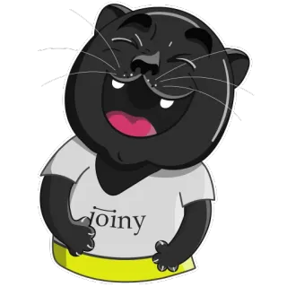 😂 Joiny kartun, panter, hewan, kucing, stiker telegram sticker