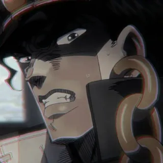 🗡 Jotaro Kujo JoJo's Bizarre Adventure anime, jotaro, jojo, jojos bizarre adventure telegram sticker