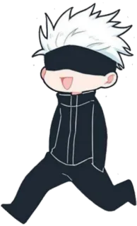 😄 Satoru Gojo Jujutsu Kaisen Аниме, Чиби, Годжо, Магическая битва, Персонаж, Милый telegram sticker