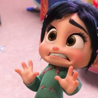 🍓 Vanellope von Schweetz Wreck-It Ralph Dibujos animados, Disney, Personaje, Vanellope, Ralph el Demoledor, Princesa telegram sticker