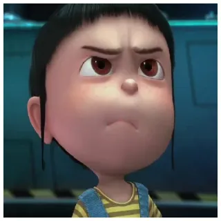 😡 Agnes Despicable Me kartun, gadis, karakter, lucu, animasi telegram sticker