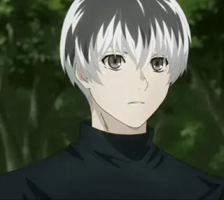 🥀 Kaneki Ken Tokyo Ghoul Anime, Karakter, Ghoul, Kaneki, Manga, Gelap, Rambut Putih telegram sticker