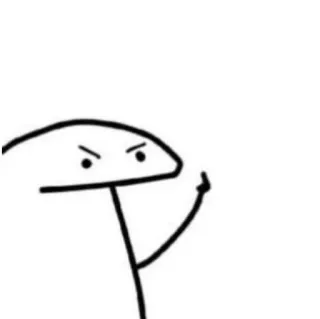⁉️ orang-orangan, jari tengah, menyinggung, kasar, gestur, kartun, meme telegram sticker