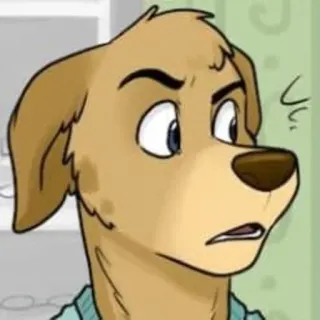 🤨 dog, cartoon, animal, furry whatsapp sticker