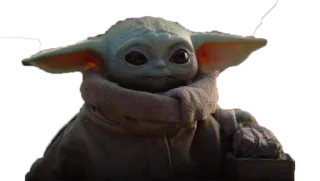 😔 Baby Yoda The Mandalorian Baby Yoda, Grogu, The Mandalorian, Star Wars, süß, Fanart, Sci-Fi, Disney telegram sticker