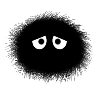 ☹ dark, eyes, sad, cartoon, emotion whatsapp sticker