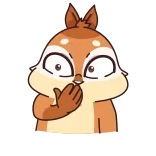 🤭 Мультик, Шок, Животное, Белка, Удивлен, Милый telegram sticker