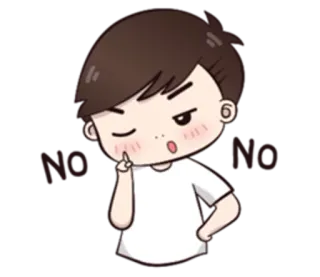 🙅 No No Desenho animado, Não, Negação, Discordância, Rejeição telegram sticker