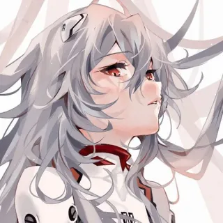 🌊 Rei Ayanami Neon Genesis Evangelion อนิเมะ, มังงะ, ผู้หญิง, เรย์ อายานามิ, อีวานเกเลียน, เศร้า, ตัวละคร telegram sticker