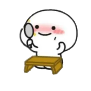 🪐 carino, kawaii, specchio, trucco, bellezza telegram sticker