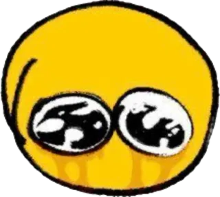🥺 Emoji, Olhos suplicantes, Fofo, Amarelo, Triste, Expressão whatsapp sticker