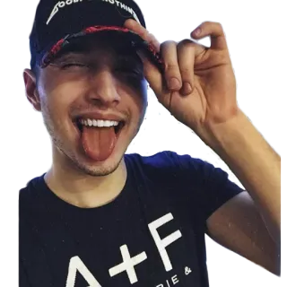 😜 DOOBIE OR NOTHING homme, chapeau, joint, rien, langue, expression telegram sticker
