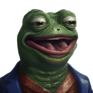 😌 frog, toad, character, amphibian, green, animal telegram sticker