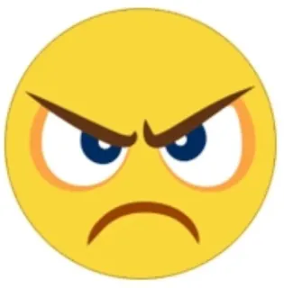 😠 Emoji, Arrabbiato, Faccia, Furente, Giallo, Contrariato telegram sticker