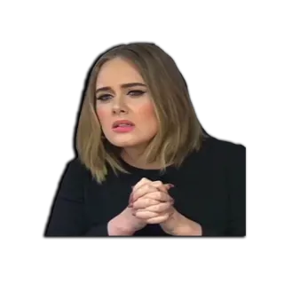 😌 Adele Adele, cantora, celebridade, meme, engraçado, implorando telegram sticker