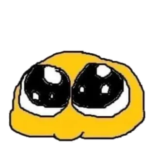 🥺 emoji, implorando, olhos, amarelo, adesivo telegram sticker