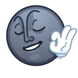 👌 พระจันทร์, หน้า, โอเค, ท่าทางมือ, การอนุมัติ, อีโมจิ telegram sticker