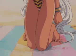 💃 Anime, Piernas, Bikini, Playa, Pie telegram sticker