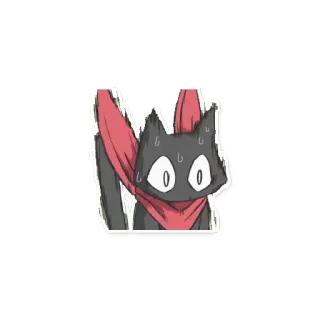 😱 แมว, กลัว, การ์ตูน, สติกเกอร์ telegram sticker