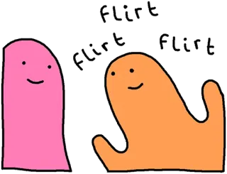 😙 FLirt FLirt FLirt coqueteo, amor, romance, lindo, personaje telegram sticker