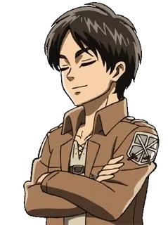 😌 Eren Yeager Attack on Titan Eren, Attack on Titan, anime, character, manga telegram sticker