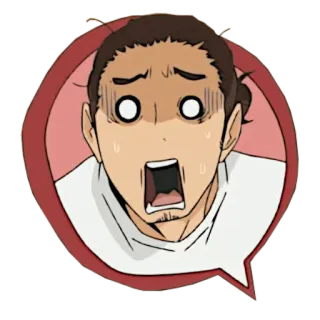 😳 аниме, в шоке, удивлен, мультфильм, персонаж, выражение, страх telegram sticker