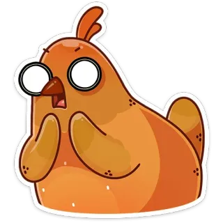 🤭 kip, cartoon, dier, schattig telegram sticker