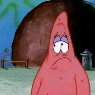 😒 Patrick Star Spongebob Squarepants การ์ตูน, เศร้า, แพทริก, สพันจ์บ็อบ, ตัวละคร telegram sticker