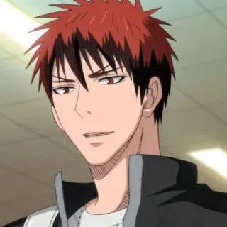 🥢 Akashi Seijuro Kuroko's Basketball Anime, Pallacanestro, Capelli rossi, Sorriso, Personaggio telegram sticker