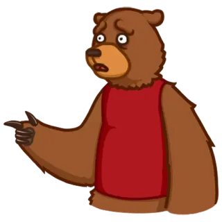 😟 urso, animal, desenho animado, adesivo, engraçado, ilustração telegram sticker