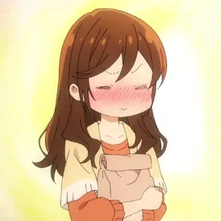 ✏️ 애니메이션, 얼굴 붉힘, 귀여운, 카와이, 만화 telegram sticker
