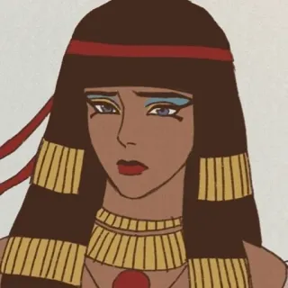 😞 Cléopâtre, Egypte antique, Pharaon, Historique, Dessin animé, Reine égyptienne telegram sticker