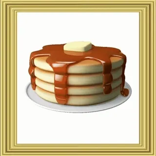 🥮 panquecas, comida, café da manhã, sobremesa, doce, caramelo, manteiga telegram sticker