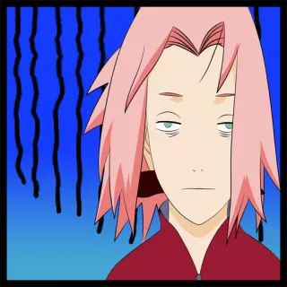 😐 Sakura Haruno Naruto Sakura, Naruto, anime, manga, bored, tired telegram sticker