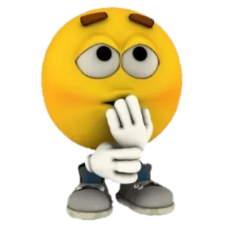 😳 Emoji, preoccupato, ansioso, nervoso, spaventato, giallo, espressione, cartone animato whatsapp sticker