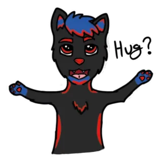 🤗 Hug? Объятие, Мультфильм, Животное, Дружба, Милый, Дружелюбный telegram sticker