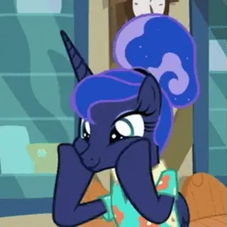 😊 Princess Luna My Little Pony poni, lindo, feliz, dibujos animados, mágico telegram sticker
