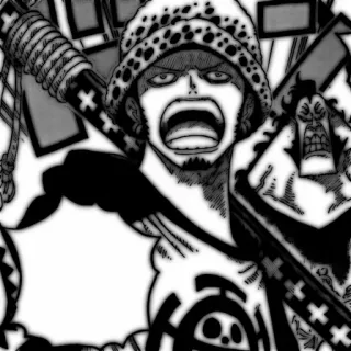 🗯 Trafalgar Law One Piece Trafalgar Law, One Piece, Anime, Manga, Kiếm, Nhân vật, Hải tặc telegram sticker