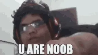 😂 U ARE NOOB Gamer, Noob, Gaming, Insulte telegram sticker