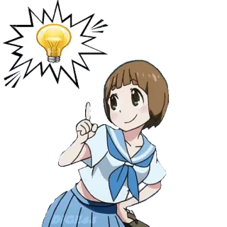 💡 Mako Mankanshoku Kill la Kill Anime, Cartoon, Glühbirne, Idee, Schuluniform, Mako Mankanshoku, Kill la Kill telegram sticker