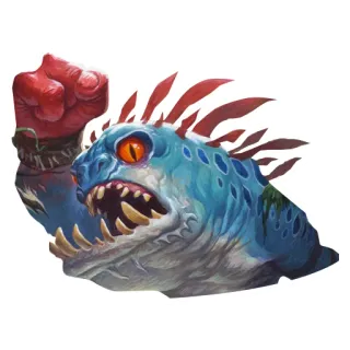 😡 monstruo, criatura, dibujos animados, enojado, puñetazo, fantasía telegram sticker